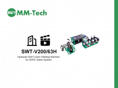 เครื่องเชื่อมต่อสับไฮดรอลิก 200 มิลลิเมตรสําหรับ HDPE ระบบน้ํา การแสดงการทํางาน