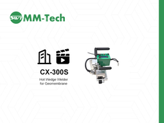 เครื่องเชื่อมแผ่นใยสังเคราะห์ CX-300S ณ สถานที่ก่อสร้าง