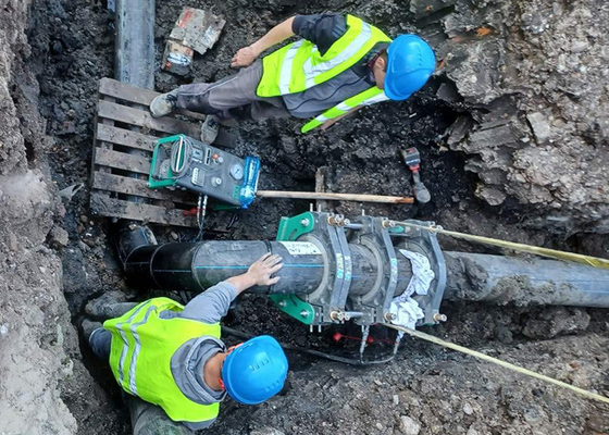 เครื่องเชื่อมฟิวชั่นก้นไฮดรอลิกขนาด 50-160 มม. สำหรับท่อ Hdpe