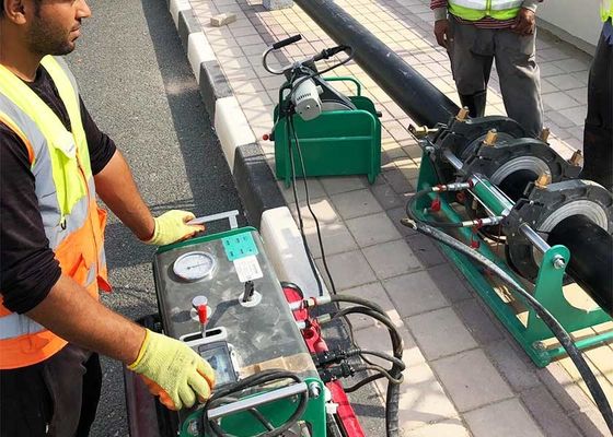 เครื่องเชื่อมท่อ HDPE แบบชน 200-450 มม. ได้รับการรับรองมาตรฐานการเชื่อม DVS 2207